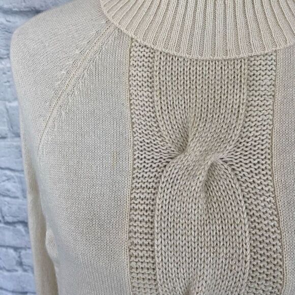 INC women S silk blend Longsleeve turtleneck poncho white - Picture 12 of 12